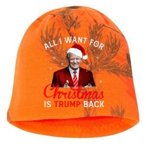 All I Want For Christmas Is Trump Back And New President  Kati - Camo Knit Beanie