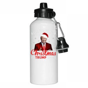 All I Want For Christmas Is Trump Back And New President  Aluminum Water Bottle