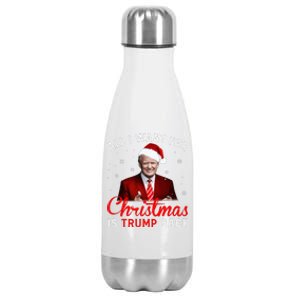 All I Want For Christmas Is Trump Back And New President  Stainless Steel Insulated Water Bottle