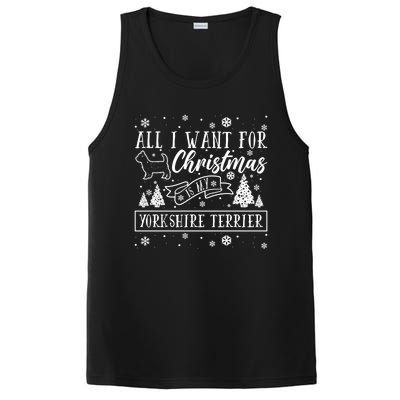 All I Want For Christmas Is My Yorkshire Terrier Funny Xmas Gift PosiCharge Competitor Tank