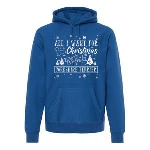 All I Want For Christmas Is My Yorkshire Terrier Funny Xmas Gift Premium Hoodie