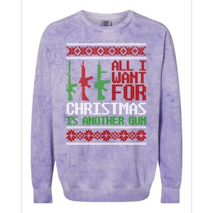 All I Want Is Guns Ugly Christmas Hunting Military Gift Colorblast Crewneck Sweatshirt