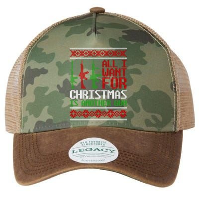 All I Want Is Guns Ugly Christmas Hunting Military Gift Legacy Tie Dye Trucker Hat