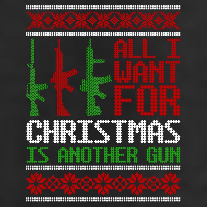 All I Want Is Guns Ugly Christmas Hunting Military Gift Cool Comfort Performance Bucket Hat