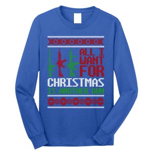 All I Want Is Guns Ugly Christmas Hunting Military Gift Long Sleeve Shirt