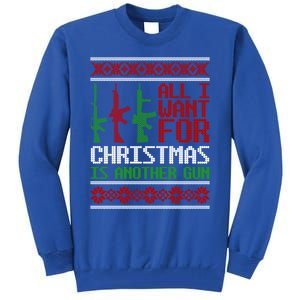 All I Want Is Guns Ugly Christmas Hunting Military Gift Tall Sweatshirt