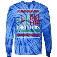 All I Want Is Guns Ugly Christmas Hunting Military Gift Tie-Dye Long Sleeve Shirt