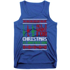 All I Want Is Guns Ugly Christmas Hunting Military Gift Tank Top