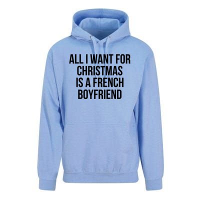 All I Want For Christmas Is A French Friend Gift Unisex Surf Hoodie