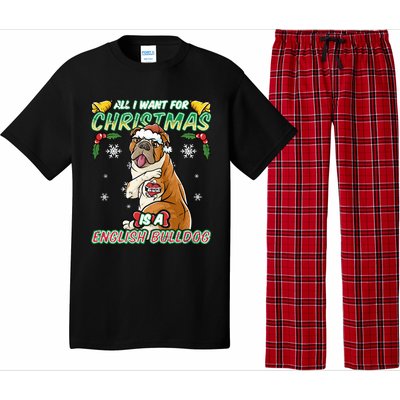 All I Want For Christmas Is A English Bulldog Santa Claus Meaningful Gift Pajama Set