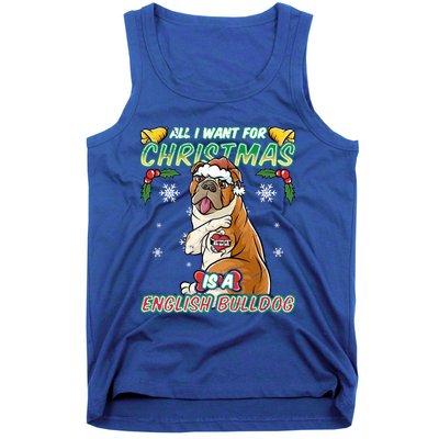 All I Want For Christmas Is A English Bulldog Santa Claus Meaningful Gift Tank Top