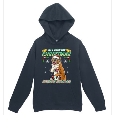 All I Want For Christmas Is A English Bulldog Santa Claus Meaningful Gift Urban Pullover Hoodie