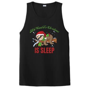 All I Want For Christmas Is Sleep Funny Xmas Pajama Costume Gift PosiCharge Competitor Tank