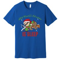 All I Want For Christmas Is Sleep Funny Xmas Pajama Costume Gift Premium T-Shirt