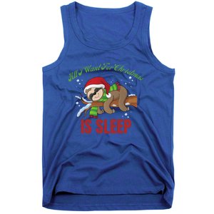 All I Want For Christmas Is Sleep Funny Xmas Pajama Costume Gift Tank Top