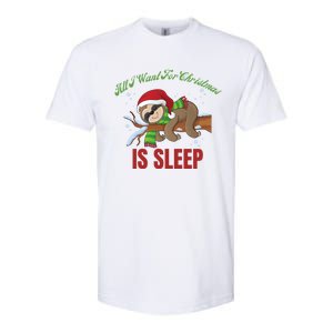 All I Want For Christmas Is Sleep Funny Xmas Pajama Costume Gift Softstyle CVC T-Shirt