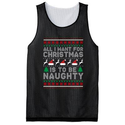 All I Want For Christmas Is To Be Naughty Mesh Reversible Basketball Jersey Tank