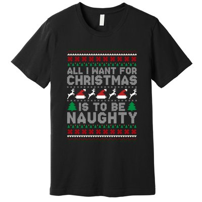 All I Want For Christmas Is To Be Naughty Premium T-Shirt