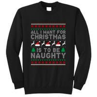 All I Want For Christmas Is To Be Naughty Tall Sweatshirt