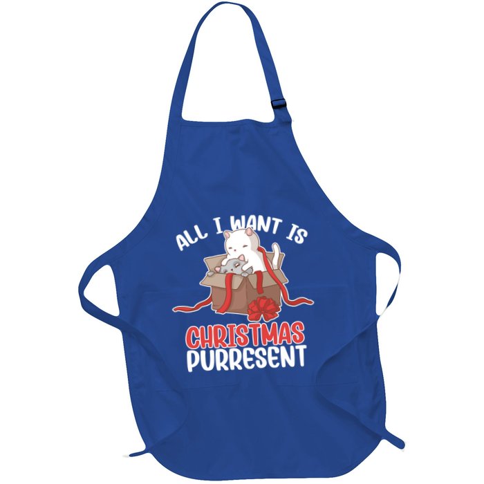 All I Want Is Christmas Purresent Kitten Cat Christmas Gift Apron