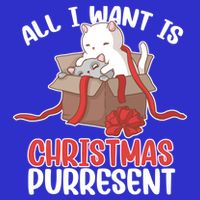 All I Want Is Christmas Purresent Kitten Cat Christmas Gift Apron