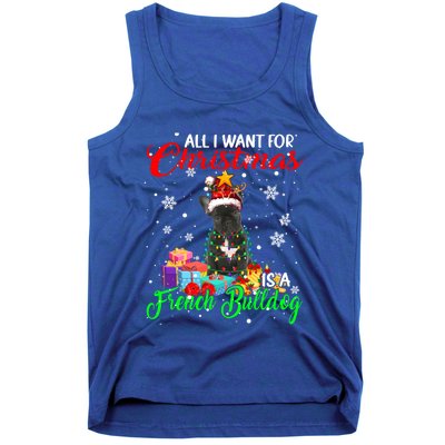 All I Want For Christmas Is A French Bulldog Santa Reindeer Gift Tank Top