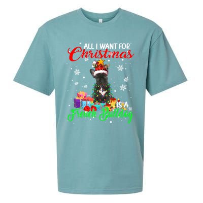 All I Want For Christmas Is A French Bulldog Santa Reindeer Gift Sueded Cloud Jersey T-Shirt