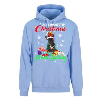 All I Want For Christmas Is A French Bulldog Santa Reindeer Gift Unisex Surf Hoodie