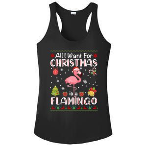 All I Want For Christmas Is A Flamingo Funny Xmas Holiday Funny Gift Ladies PosiCharge Competitor Racerback Tank