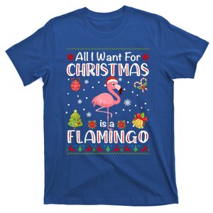 All I Want For Christmas Is A Flamingo Funny Xmas Holiday Funny Gift T-Shirt