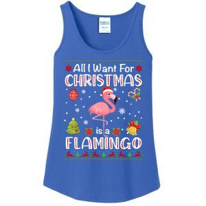 All I Want For Christmas Is A Flamingo Funny Xmas Holiday Funny Gift Ladies Essential Tank