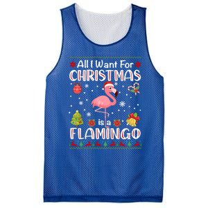 All I Want For Christmas Is A Flamingo Funny Xmas Holiday Funny Gift Mesh Reversible Basketball Jersey Tank