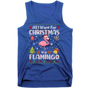 All I Want For Christmas Is A Flamingo Funny Xmas Holiday Funny Gift Tank Top