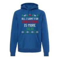 All I Want Is More Soju South Korean Alcohol Ugly Christmas Gift Premium Hoodie