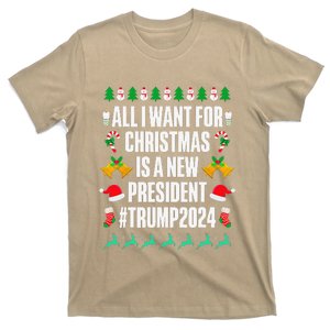 All I Want For Christmas Is A New President Trump 2024 Xmas T-Shirt