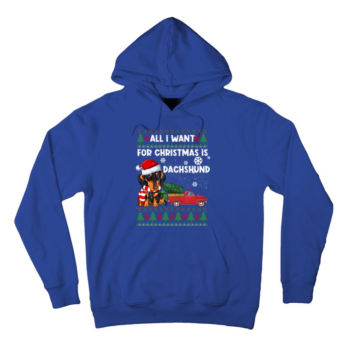 All I Want For Christmas Is Dachshund Ugly Christmas Sweater Gift Hoodie