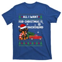 All I Want For Christmas Is Dachshund Ugly Christmas Sweater Gift T-Shirt