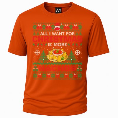 All I Want Is Nachos Christmas Pajama Mexican Food Party Cooling Performance Crew T-Shirt