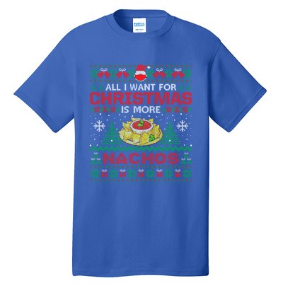 All I Want Is Nachos Christmas Pajama Mexican Food Party Tall T-Shirt