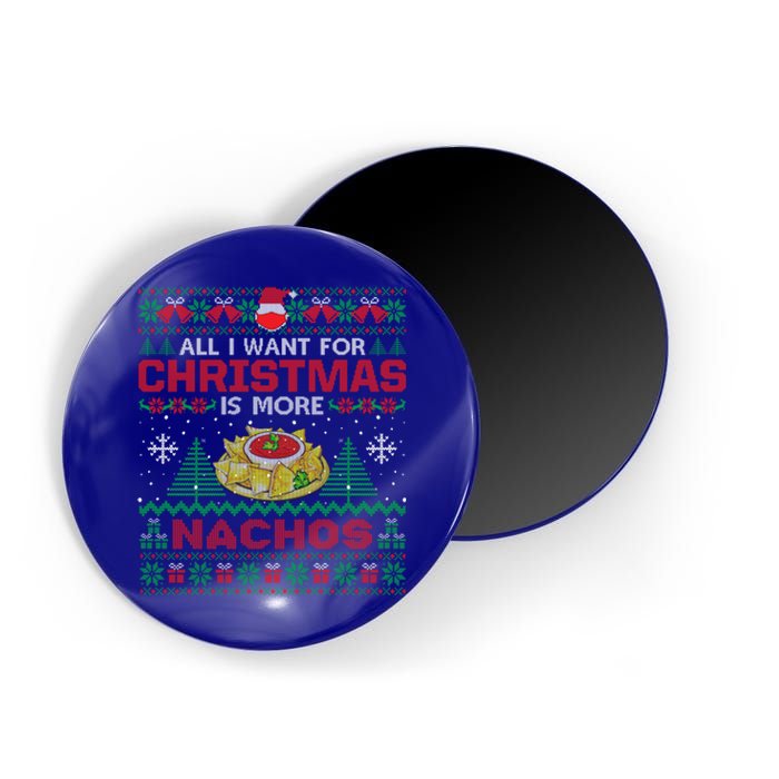 All I Want Is Nachos Christmas Pajama Mexican Food Party Magnet