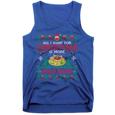 All I Want Is Nachos Christmas Pajama Mexican Food Party Tank Top