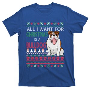 All I Want For Christmas Is A Bulldog Gift T-Shirt