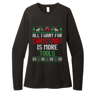 All I Want Is More Tools Handy Dad And Mechanic Christmas Cute Gift Womens CVC Long Sleeve Shirt