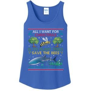 All I Want For Christmas Plant Trees Save Bees Protect Seas Gift Ladies Essential Tank