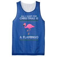 All I Want For Christmas Is A Flamingo Ugly Xmas Holiday Funny Gift Mesh Reversible Basketball Jersey Tank