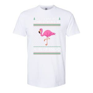 All I Want For Christmas Is A Flamingo Ugly Xmas Holiday Funny Gift Softstyle CVC T-Shirt