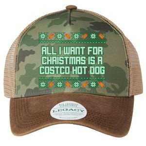 All I Want For Christmas Is A Costco Hot Dog Christmas Sweater Legacy Tie Dye Trucker Hat