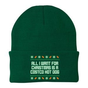 All I Want For Christmas Is A Costco Hot Dog Christmas Sweater Knit Cap Winter Beanie