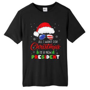 All I Want For Christmas Is A New President Xmas USA Santa Tall Fusion ChromaSoft Performance T-Shirt