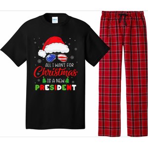 All I Want For Christmas Is A New President Xmas USA Santa Pajama Set